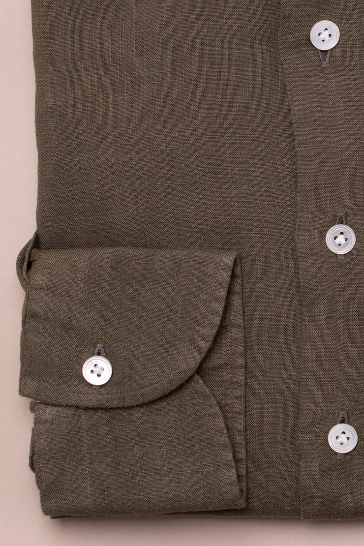 Forest Green Linen Shirt