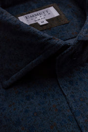 Navy Cord Printed Shirt