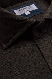 Dark Green Cord Printed Shirt