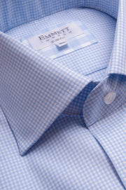 Blue Micro Gingham Shirt