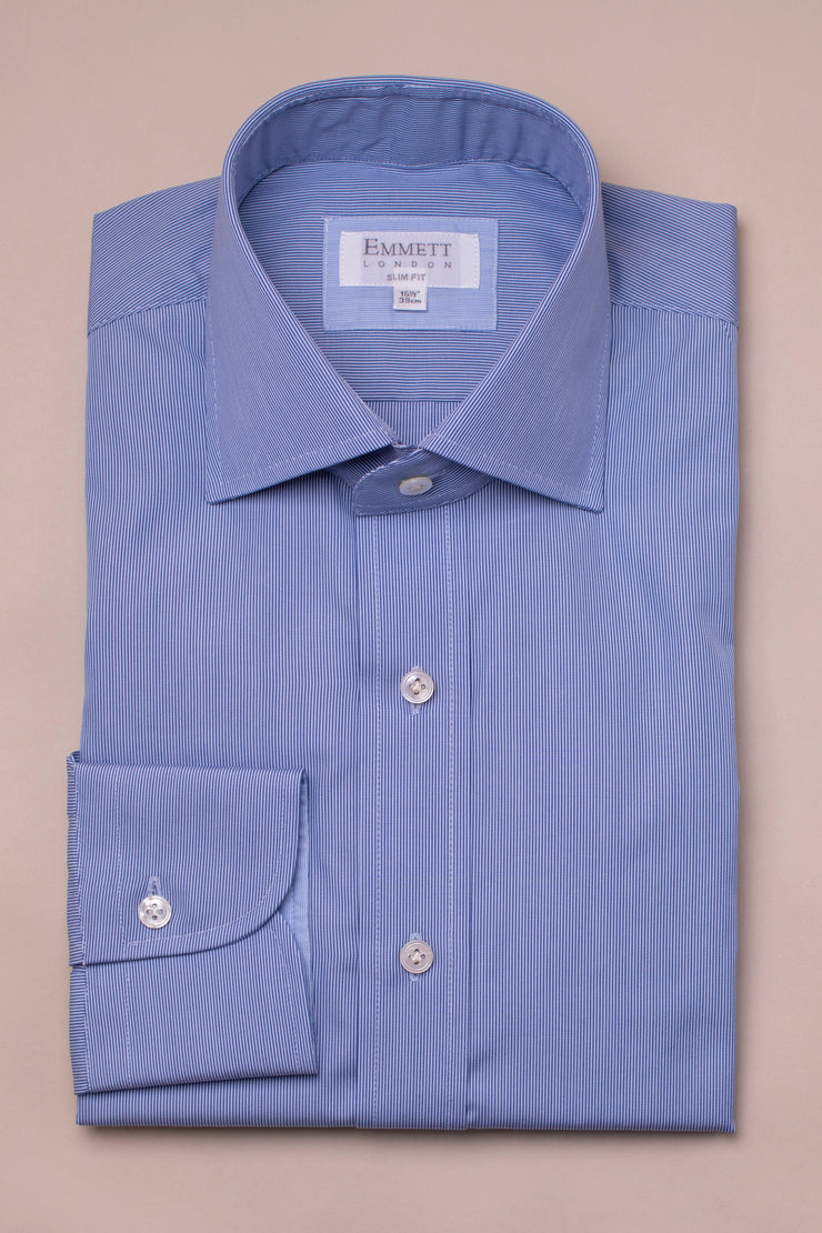 Blue On Blue Fine Striped Shirt