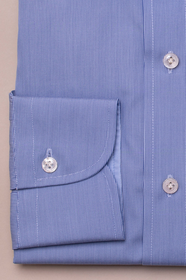 Blue On Blue Fine Striped Shirt