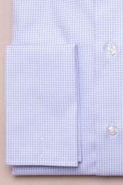 Blue Micro Gingham Shirt