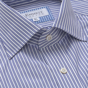 Double Blue Stripe Shirt - Emmett London - Jermyn Street & Kings Road Shirtmakers
