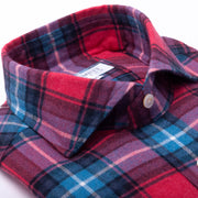 Red And Blue Brushed Cotton Check Shirt