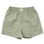 Green Brushed Cotton Boxer Shorts
