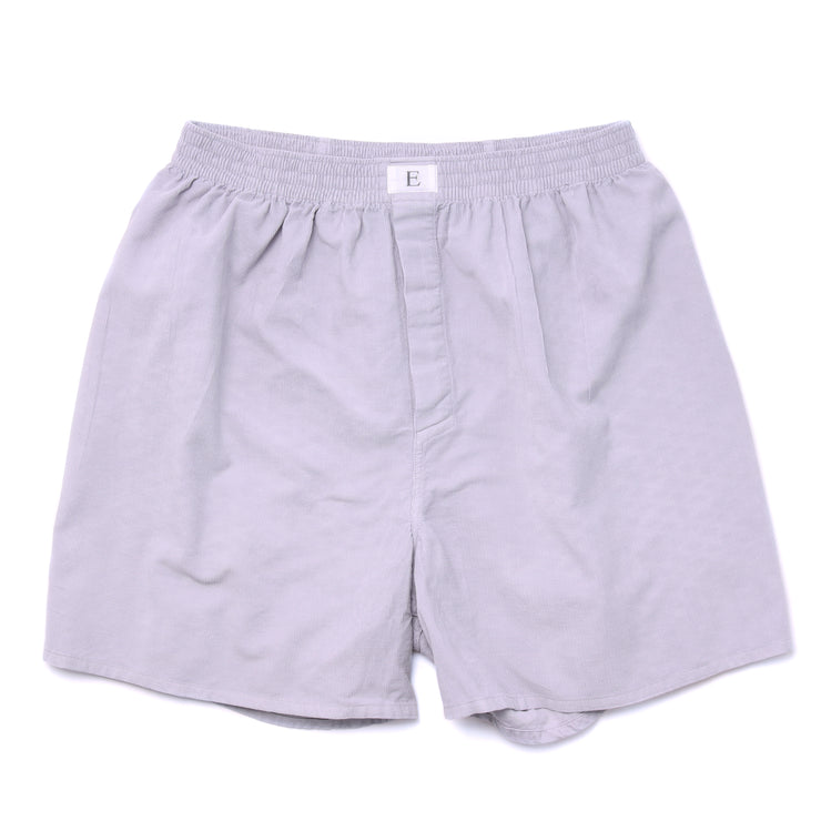 Grey Cord Boxer Shorts