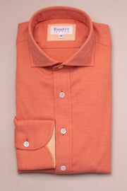 Orange Brushed Cotton Shirt
