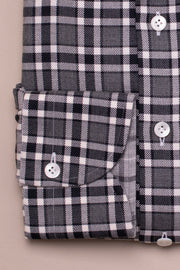 White and Black Checked Shirt