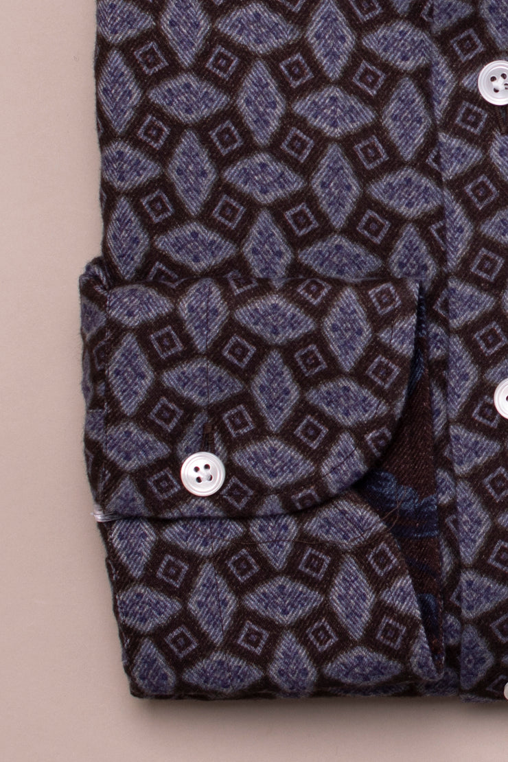 Geometric Brushed Cotton Shirt
