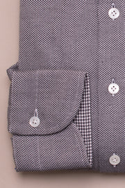 Dark Textured Black And White Shirt