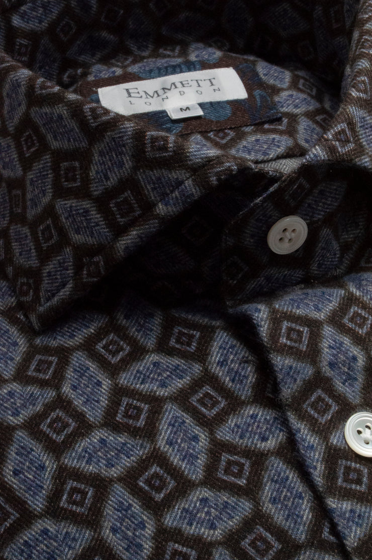 Geometric Brushed Cotton Shirt