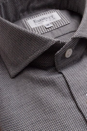 Dark Textured Black And White Shirt