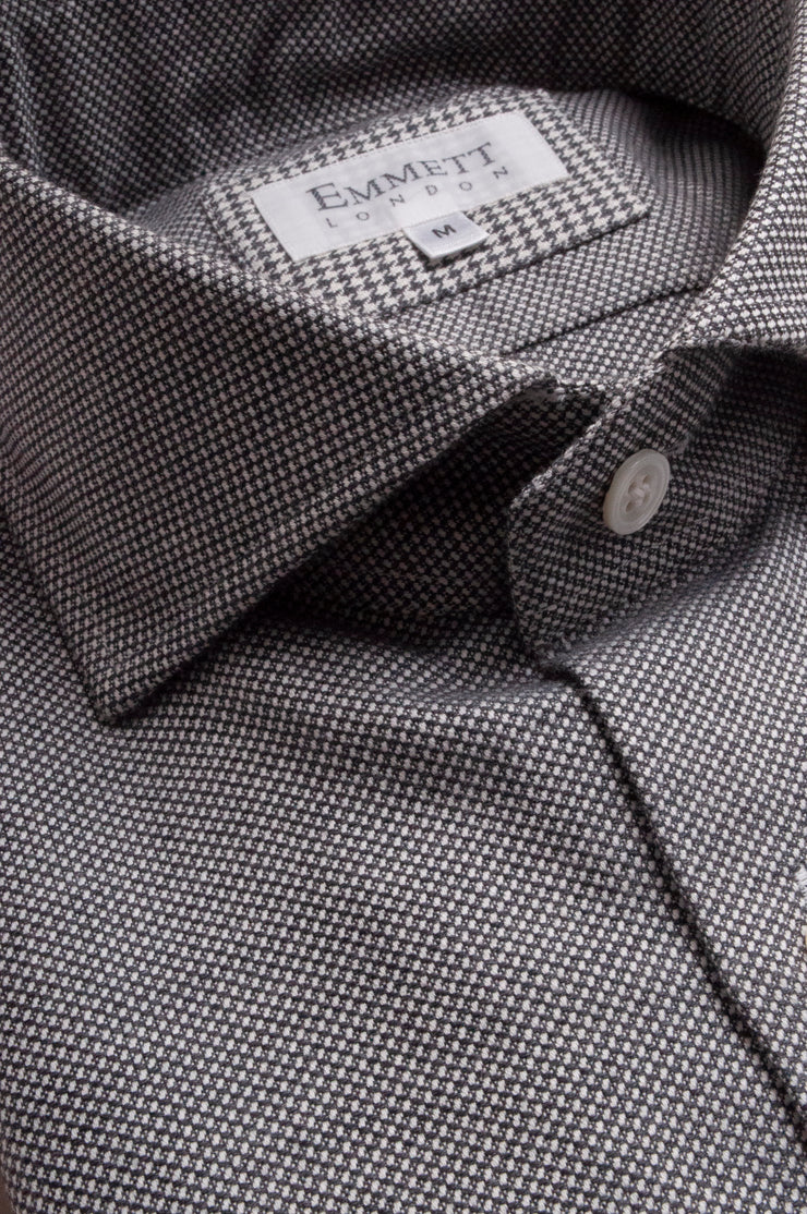 Dark Textured Black And White Shirt