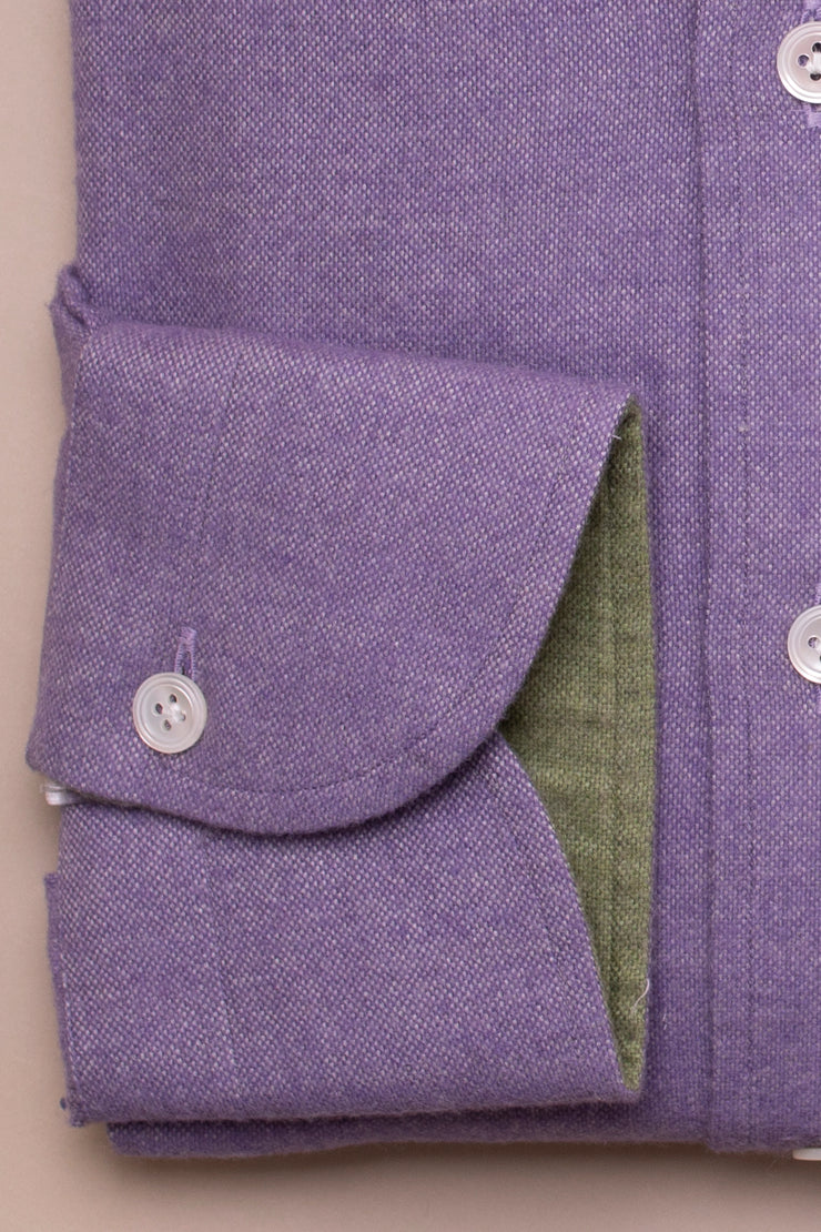 Purple Brushed Cotton Shirt