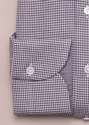White and Black Houndstooth Shirt
