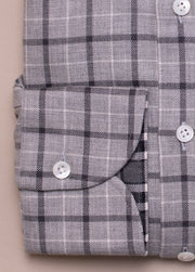 Soft Grey Checked Shirt