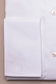 120s White Poplin Double Cuff Shirt