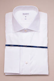 White Poplin 140s Shirt