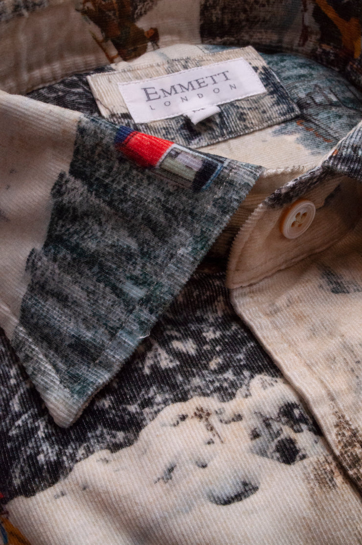 Mountain Skiers Printed Shirt