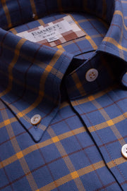 Blue and Yellow Oxford Check Shirt