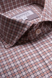 Orange And Brown Check Shirt