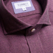 Dark Purple Brushed Cotton Shirt