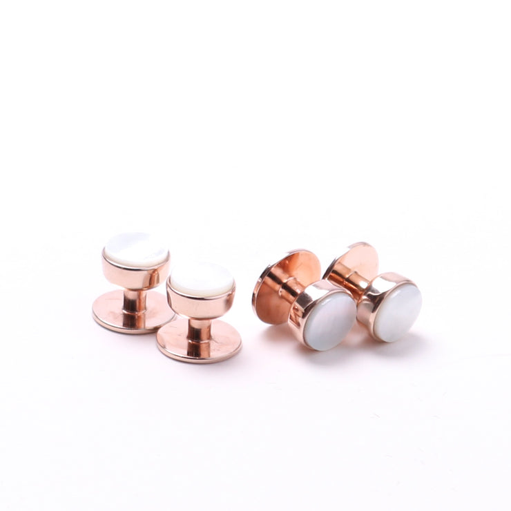 Rose Gold Mother Of Pearl Studs