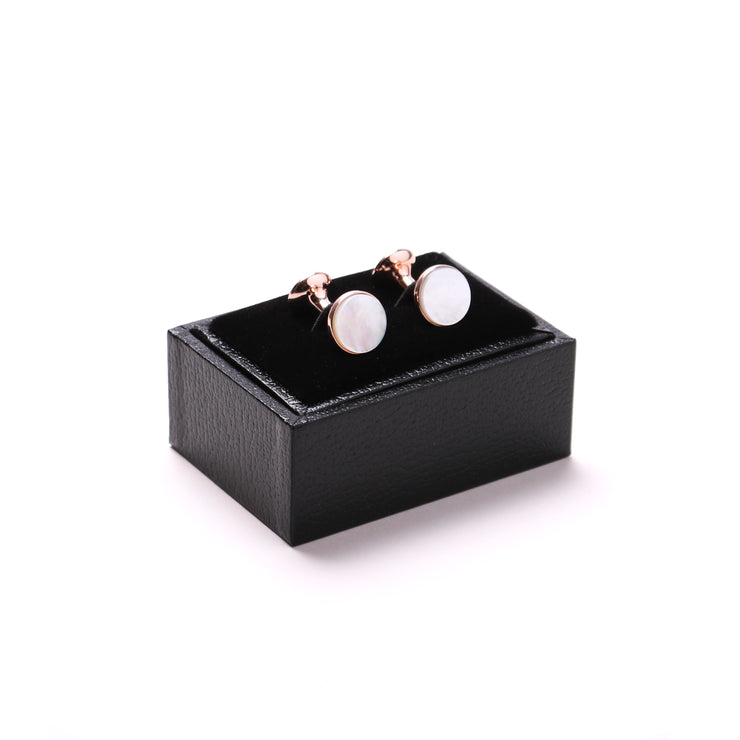 Rose Gold Mother Of Pearl Studs