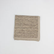 Beige Linen and Silk Pocket Square