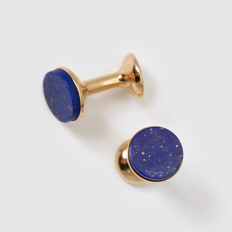 Gold Lapis Lazuli Cufflinks