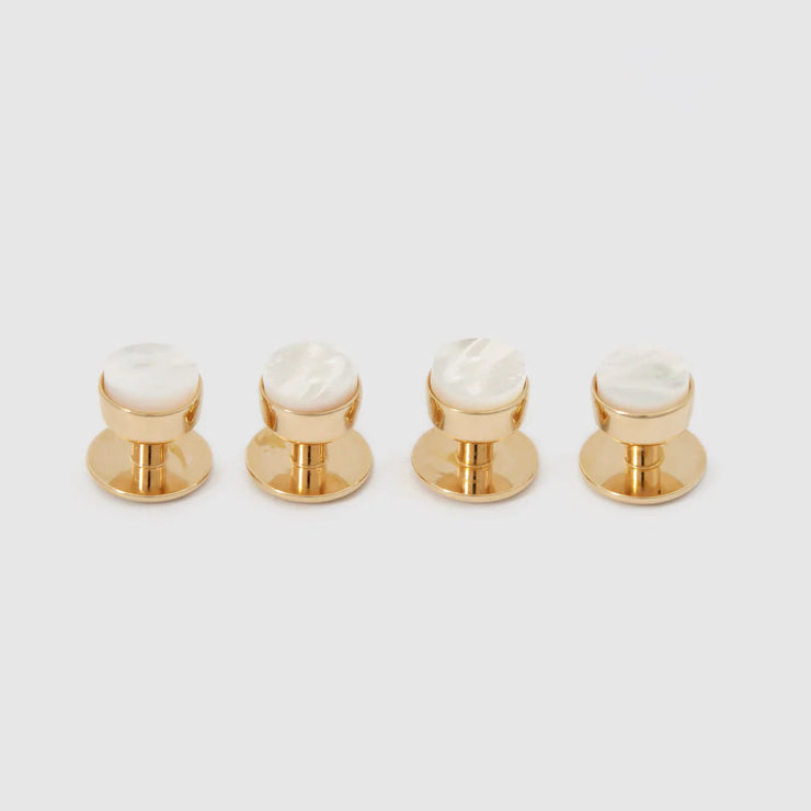 Gold Mother Of Pearl Studs
