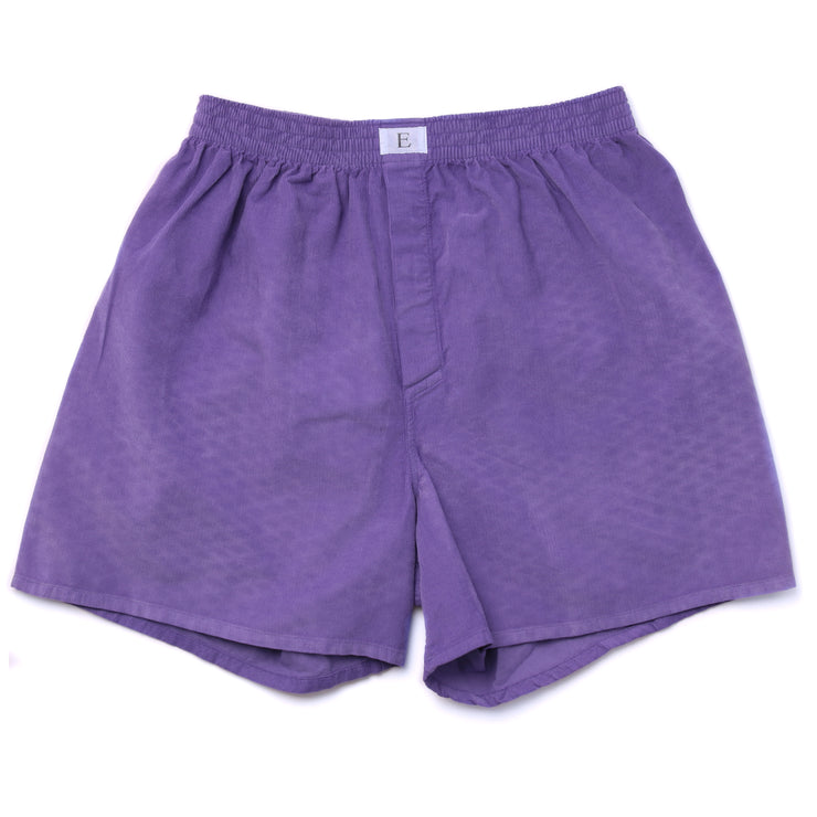 Midnight Purple Cord Boxer Shorts
