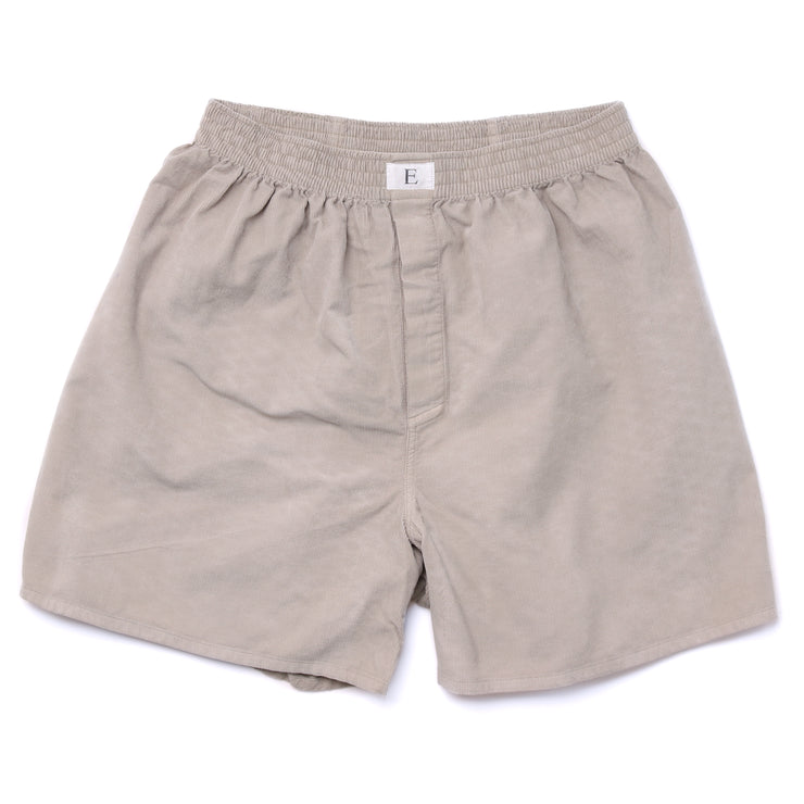 Warm Grey Cord Boxer Shorts