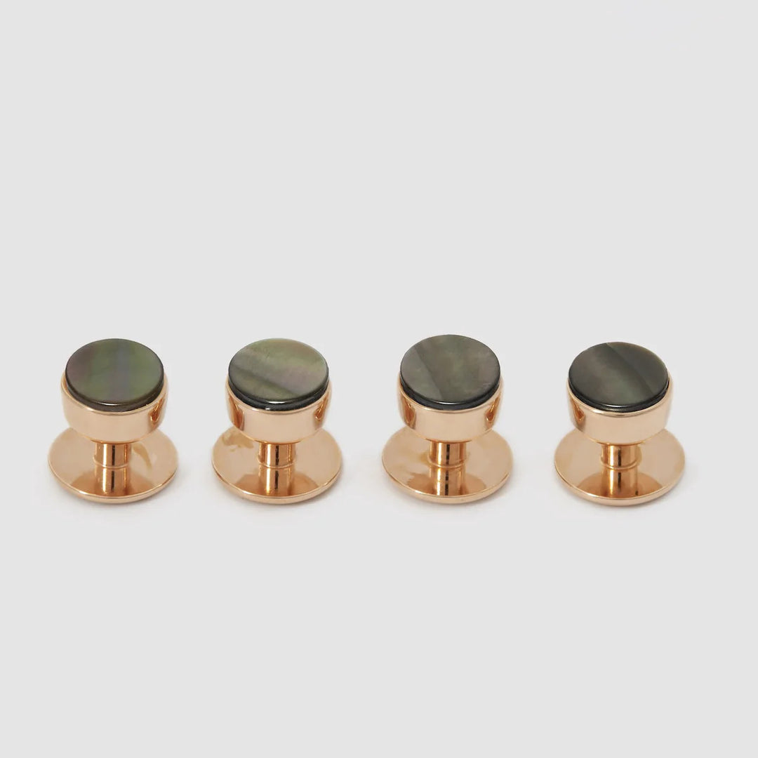 Rose Gold Smokey Mother of Pearl Studs – Emmett London