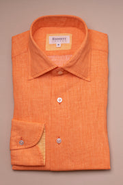 Bright Orange Linen Shirt