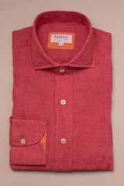 Red Linen Shirt