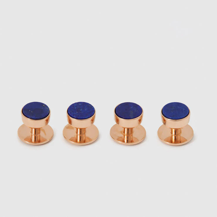 Rose Gold Lapis Lazuli Studs