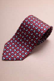 Red And Blue 60s Design Tie
