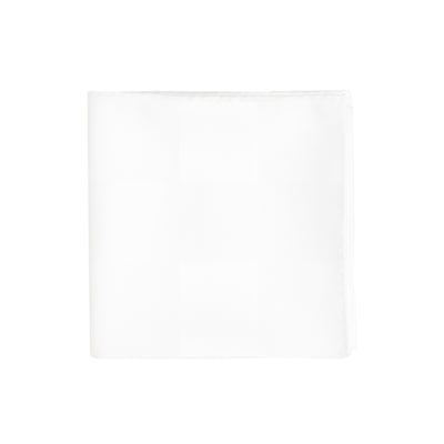 White Thick Stripe Handkerchief - Emmett London - Jermyn Street & Kings Road Shirtmakers