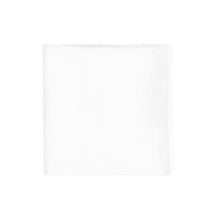 White Thick Stripe Handkerchief - Emmett London - Jermyn Street & Kings Road Shirtmakers