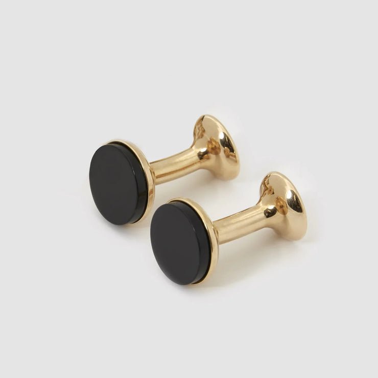 Gold and Onyx Cufflinks